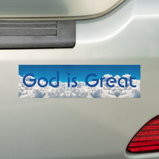God is een geweldige Bumpersticker (Op auto)