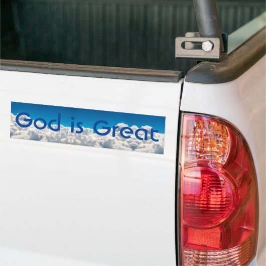 God is een geweldige Bumpersticker (Op Truck)