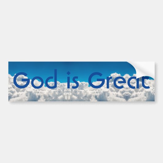God is een geweldige Bumpersticker (Voorkant)