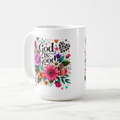 God is een goed Christelijk geloof Koffiemok (Voorkant links)