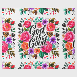 God is een goed religieus Christelijk inpakpapier