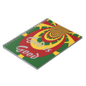 God is een goede  COOL RETRO jamaicas Rasta Notitieboek (Linkerzijde)