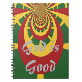 God is een goede  COOL RETRO jamaicas Rasta Notitieboek