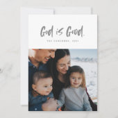 God is een Goede religieuze kerstkaart in rood (Voorkant)