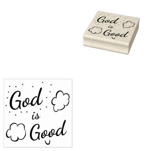 God is een goede rubberzegel rubberstempel (Gestempeld)