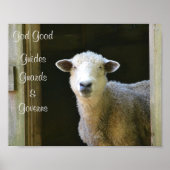 God is een goede schapen poster (Voorkant)