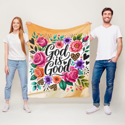 God is een goede Spirituele fleecedeken Fleece Deken (In situ)