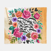 God is een goede Spirituele fleecedeken Fleece Deken (Voorkant (Horizontaal))