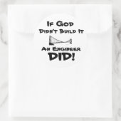 God is een Ingenieur! Ronde Sticker (Tas)
