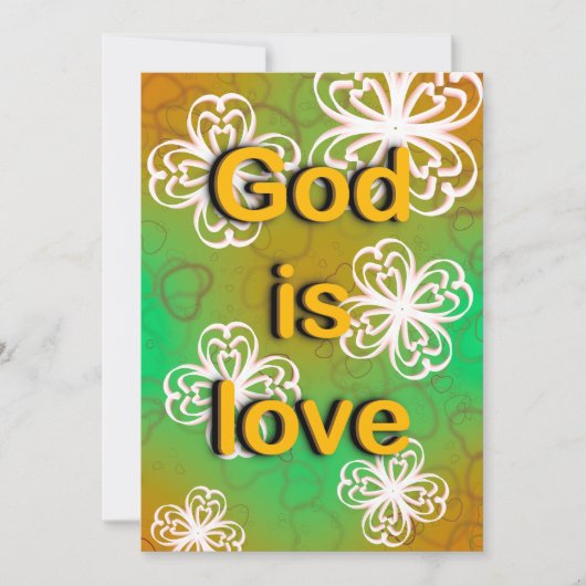 God is een liefdesboek kaart (Voorkant)