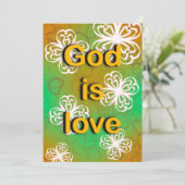 God is een liefdesboek kaart (Staand voorkant)