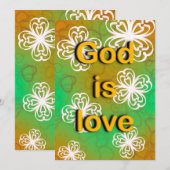 God is een liefdesboek kaart (Voorkant / Achterkant)