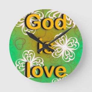 God is een liefdesboek ronde klok