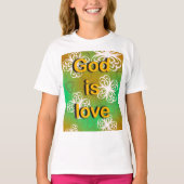 God is een liefdesboek t-shirt (Voorkant)