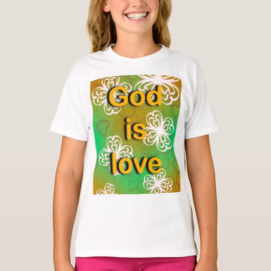 God is een liefdesboek t-shirt (Voorkant)