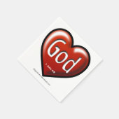 God is een liefdeshart servet (Hoek)