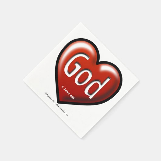 God is een liefdeshart servet (Hoek)