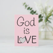 God is een mooie boodschap aan de loef briefkaart (Staand voorkant)