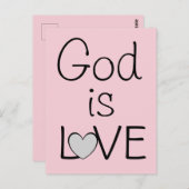 God is een mooie boodschap aan de loef briefkaart (Voorkant / Achterkant)