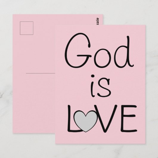 God is een mooie boodschap aan de loef briefkaart (Voorkant / Achterkant)