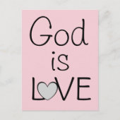 God is een mooie boodschap aan de loef briefkaart (Voorkant)