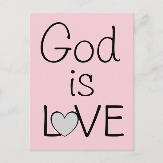 God is een mooie boodschap aan de loef briefkaart (Voorkant)