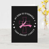 God is een sterker borstkankerbewustzijn Christeli Kaart (Gele Bloem)