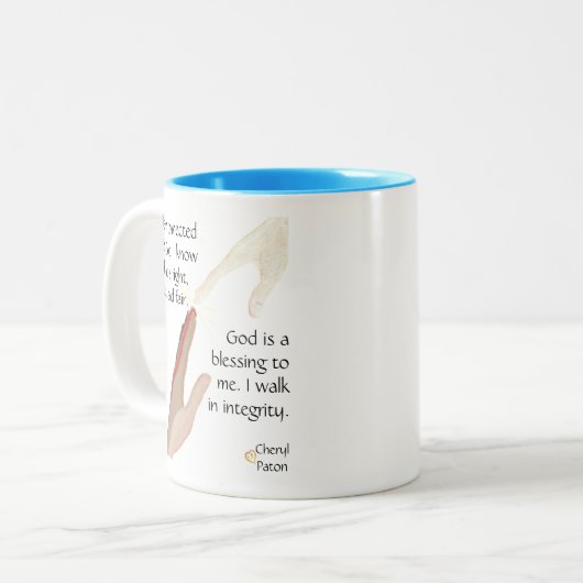 God is een zegen. Ik loop in Integriteit Mokken (Voorkant links)