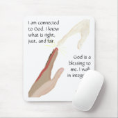 God is een zegen. Ik loop in Integriteit Muismatte Muismat (Met muis)