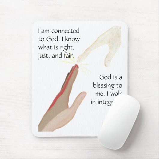 God is een zegen. Ik loop in Integriteit Muismatte Muismat (Met muis)