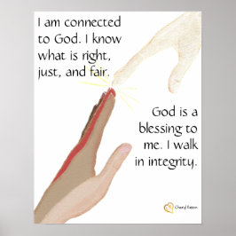 God is een zegen. Ik loop in Integrity Posters