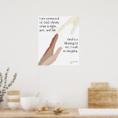 God is een zegen. Ik Loop met Integriteit Posters (Keuken)