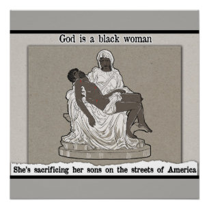 God is een zwarte vrouw poster