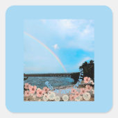God is erg creatief vierkante sticker (Voorkant)