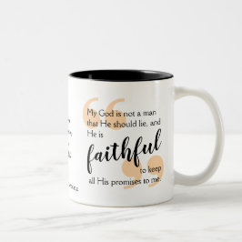 GOD IS FAITAIR Positieve Christelijke bevestiging Tweekleurige Koffiemok