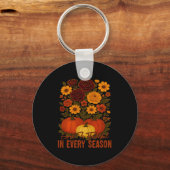 God Is Faithful In Every Season Christian Fall Boh Sleutelhanger (Voorkant)