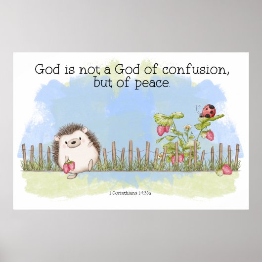 God is geen God van verwarring, maar van vrede Poster (Voorkant)
