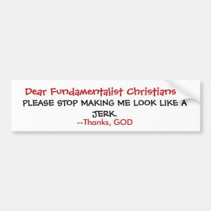 God is geen Jerk Bumpersticker