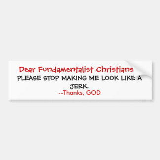 God is geen Jerk Bumpersticker