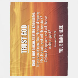 GOD IS GEEN MAN, vertrouw God Christelijk Fleece Deken