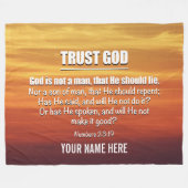 GOD IS GEEN MAN, vertrouw God Christelijk Fleece Deken (Voorkant (Horizontaal))