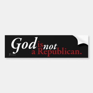 God is geen republikeinse bumpersticker