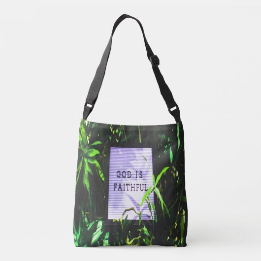 God is gelovig Christelijk Inspirerend Crossbody Tas (Achterkant)