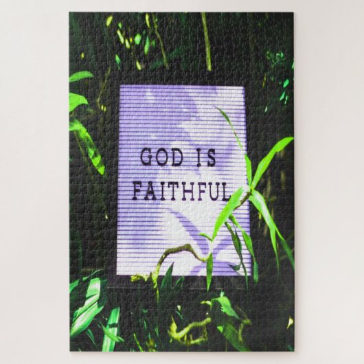 God is gelovig Christelijk Inspirerend Legpuzzel (Verticaal)