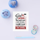 God is Getrouw – 1 Korintiërs 10:13 Bijbelvers Flyer (Enkel)