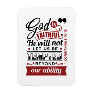 God is Getrouw – 1 Korintiërs 10:13 Bijbelvers Magneet