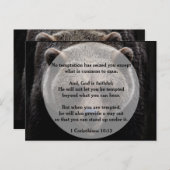 God is Getrouw over Verleiding Briefkaart (Voorkant / Achterkant)