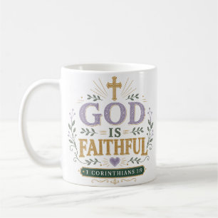 God is Getrouw Religieus Devotioneel Citaat Koffiemok