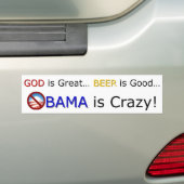 "God is geweldig..." Bumpersticker (Op auto)