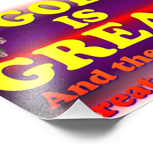 God is geweldig! foto afdruk (Hoek)